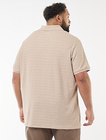 Polo en coton stretch à manches courtes