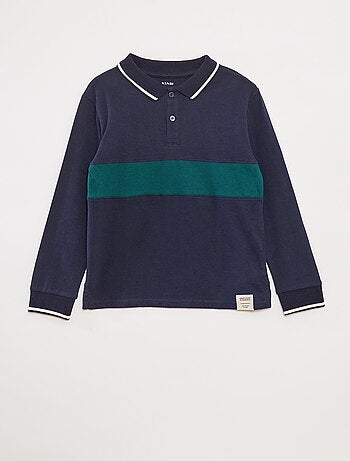 Polo en maille jersey style rugby