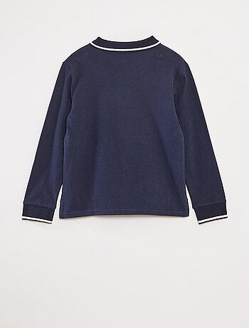 Polo en maille jersey style rugby