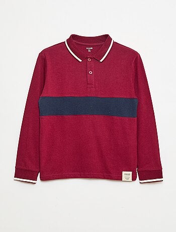 Polo en maille jersey style rugby