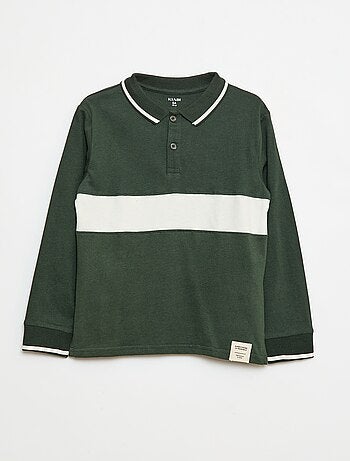 Polo en maille jersey style rugby