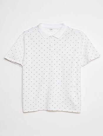 Polo en maille piquée imprimé