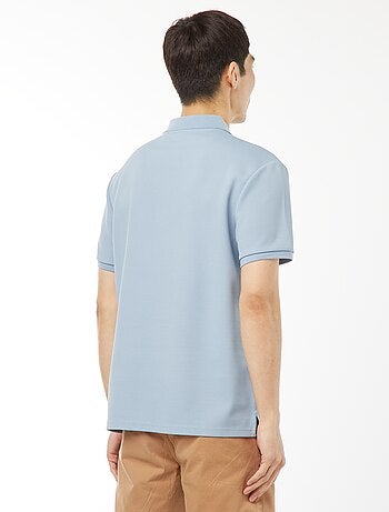 Polo en nid d'abeilles et col zippé