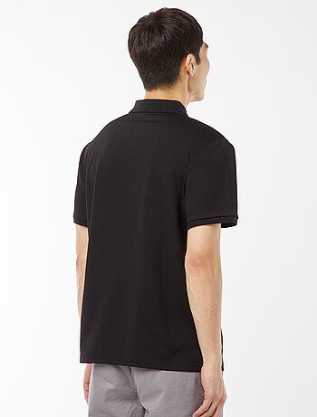 Polo en nid d'abeilles et col zippé