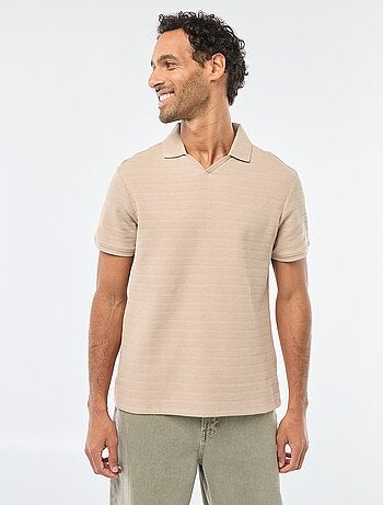 Polo en piqué de coton à manches courtes