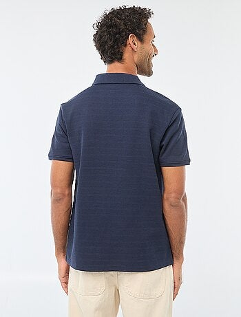Polo en piqué de coton à manches courtes