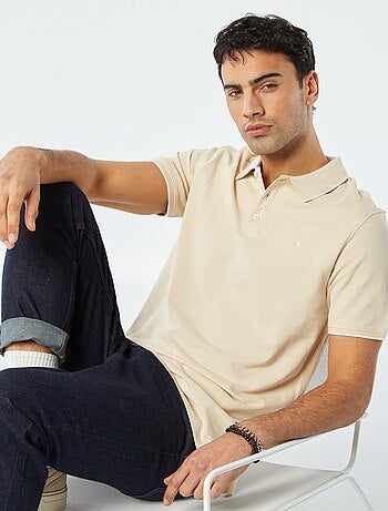 Polo en piqué de coton