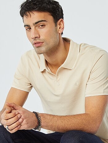 Polo en piqué de coton