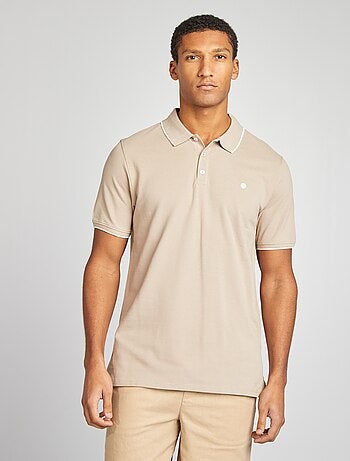 Polo en piqué de coton