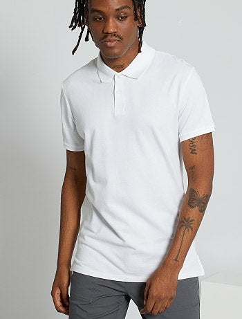 Polo en piqué de coton
