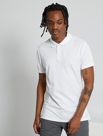 Polo en piqué de coton