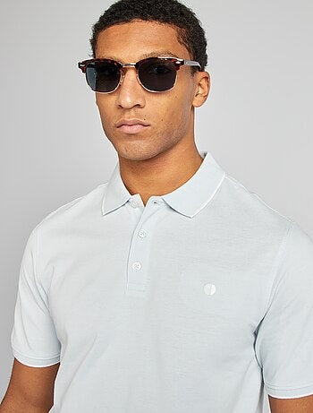 Polo en piqué de coton