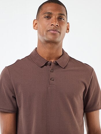 Polo en piqué de coton