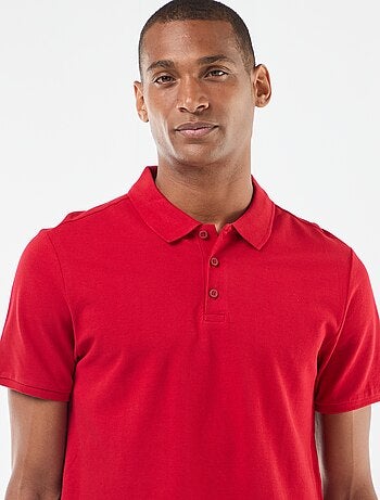 Polo en piqué de coton