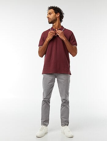 Polo en piqué de coton