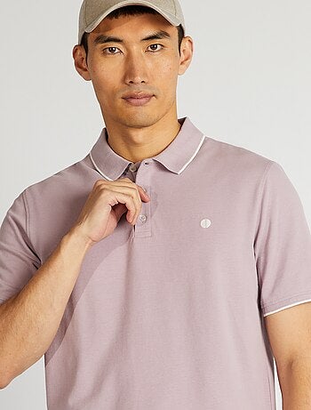 Polo en piqué de coton