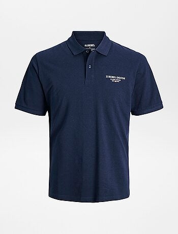 Polo imprimé à la poitrine 'JJ Rebel'