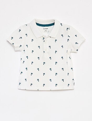Polo manches courtes en piqué de coton