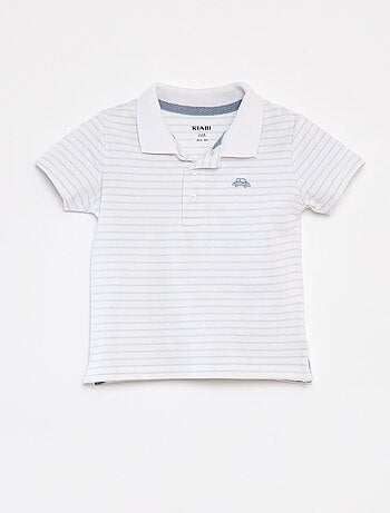 Polo manches courtes en piqué de coton