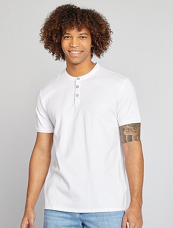 Polo piqué col mao