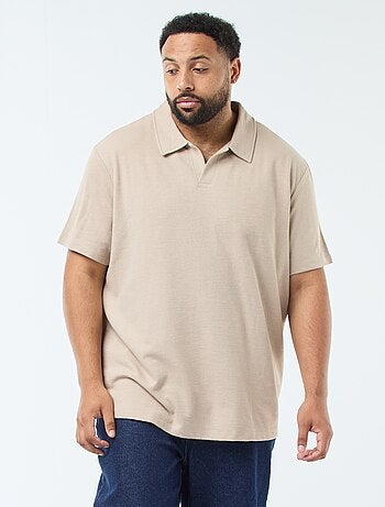 Polo regular en coton uni