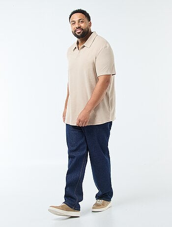 Polo regular en coton uni