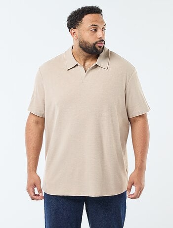 Polo regular en coton uni