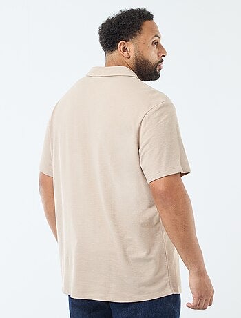 Polo regular en coton uni