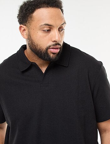 Polo regular en coton uni