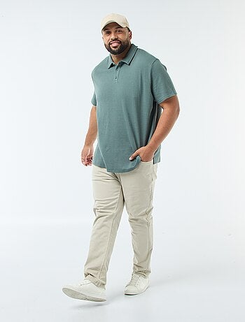 Polo regular en maille relief