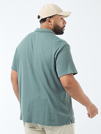 Polo regular en maille relief