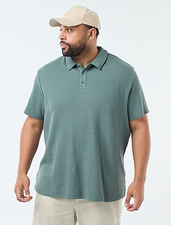Polo regular en maille relief