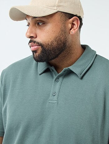 Polo regular en maille relief