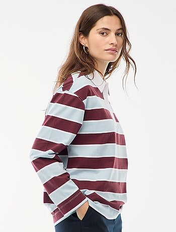 Polo style rugby à manches longues