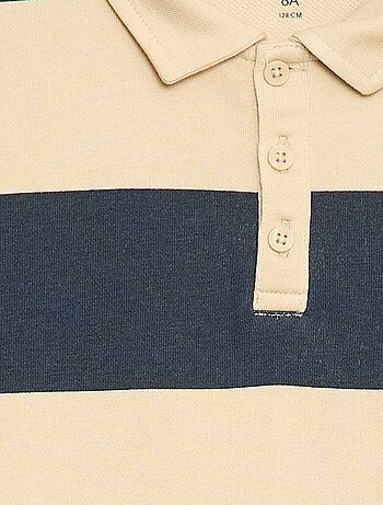Polo sweat à rayures