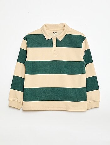 Polo sweat à rayures