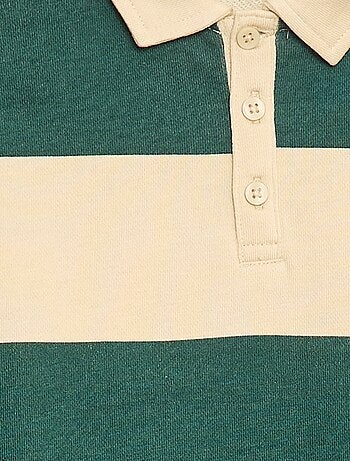 Polo sweat à rayures