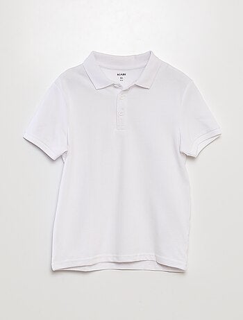 Polo uni en maille piquée