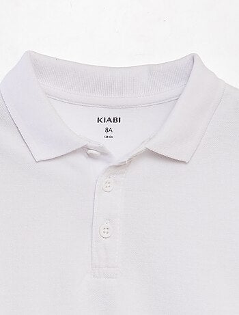 Polo uni en maille piquée