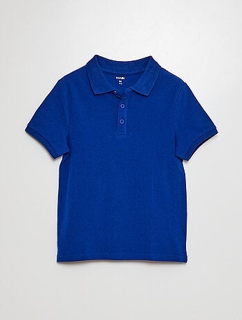 Polo uni en maille piquée