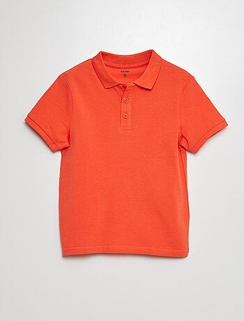 Polo uni en maille piquée