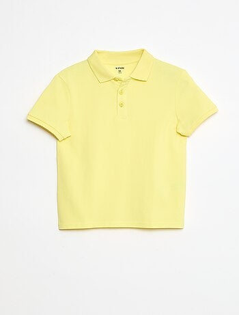 Polo uni en maille piquée