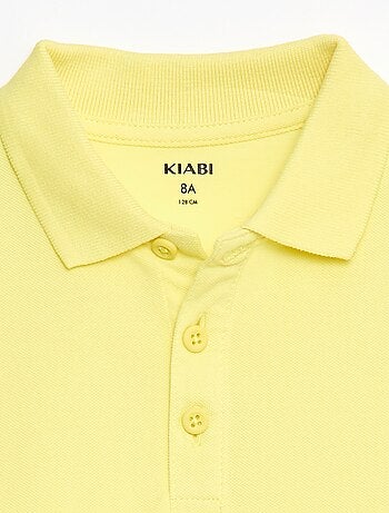 Polo uni en maille piquée