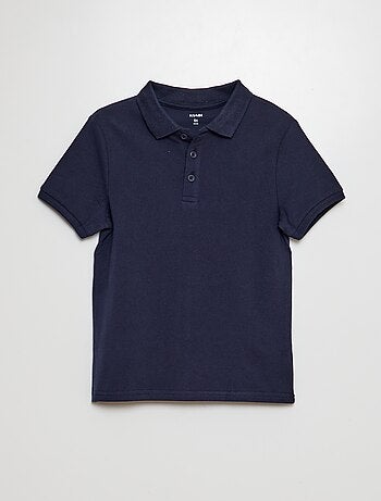 Polo uni en maille piquée