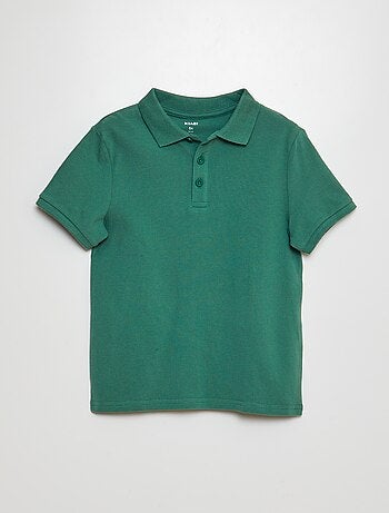 Polo uni en maille piquée