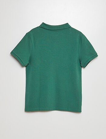Polo uni en maille piquée