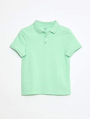Polo uni en maille piquée