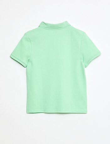 Polo uni en maille piquée