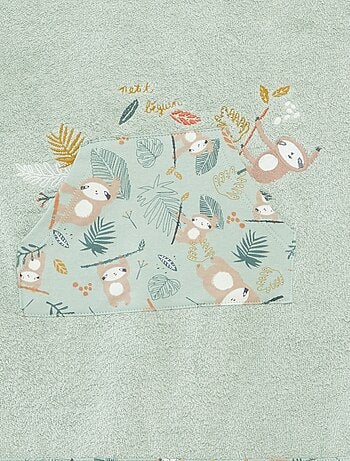 Poncho de bain avec broderies et poche kangourou