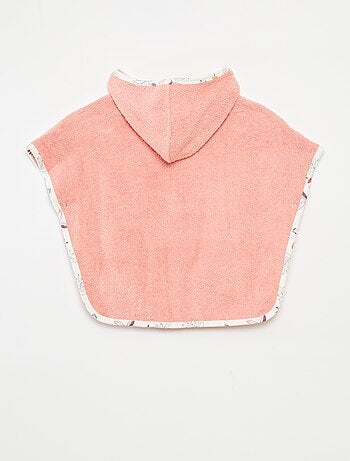 Poncho de bain avec broderies et poches kangourou